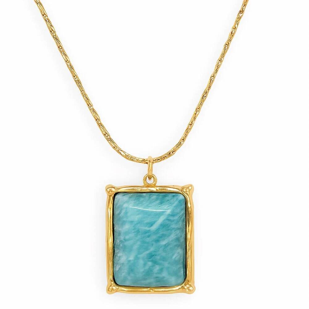 NEW ELLIE VAIL women's winnie amazonite pendant necklace in gold
